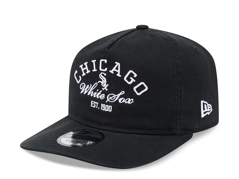 New Era Chicago White Sox Stacked Black 19Twenty Snapback Hat