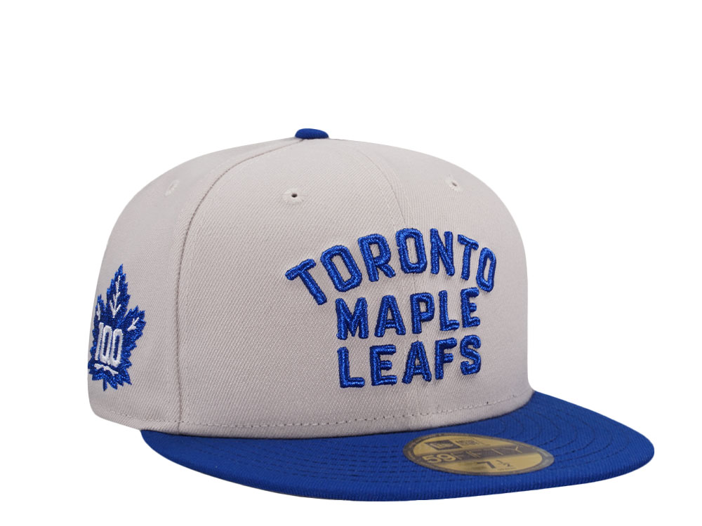 New Era Toronto Maple Leafs 100th Anniversary Stone Metallic Two Tone Edition 59Fifty Fitted Hat