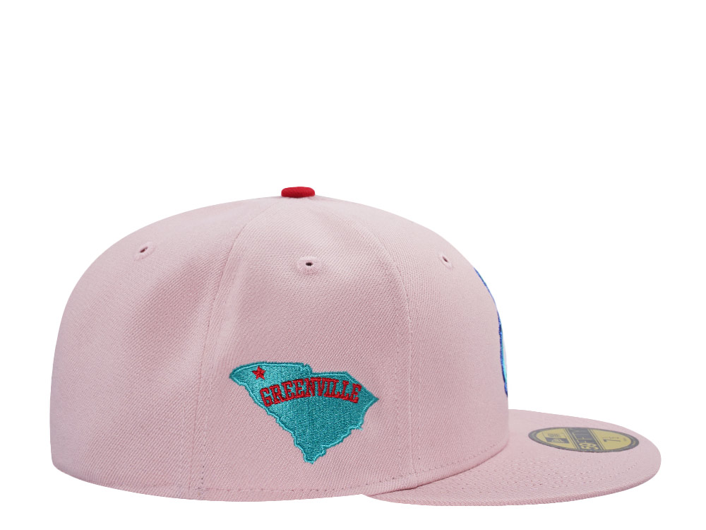 New Era Greenville Drive Pink Rouge Prime Edition 59Fifty Fitted Hat