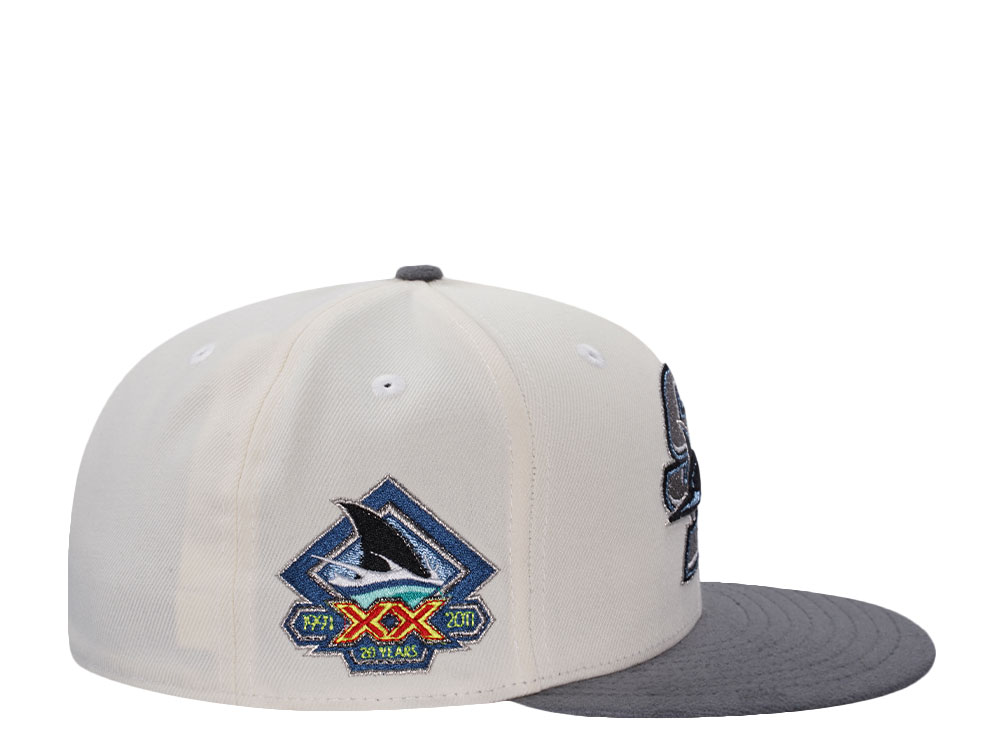 New Era San Jose Sharks 20th Anniversary Chrome Two Tone Edtion 59Fifty Fitted Hat