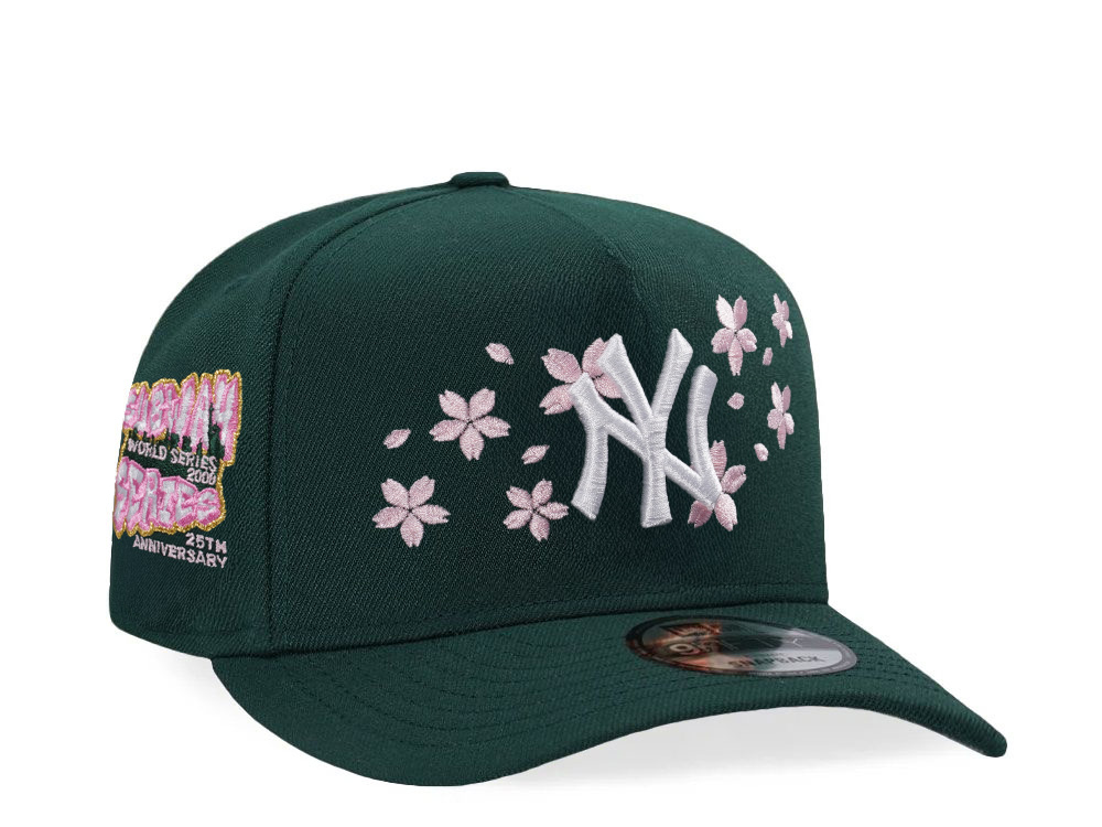 New Era New York Yankees Subway Series Sakura Dark Green Prime Edition 9Fifty A Frame Snapback Hat