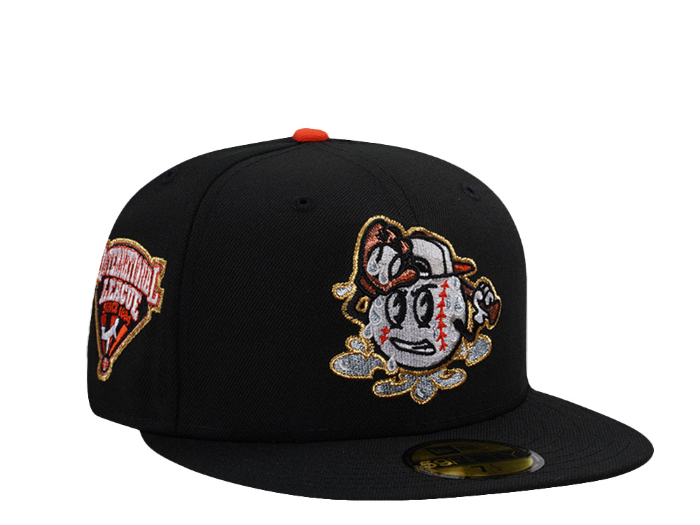 New Era Louisville Bats International League Black Prime Edition 59Fifty Fitted Hat