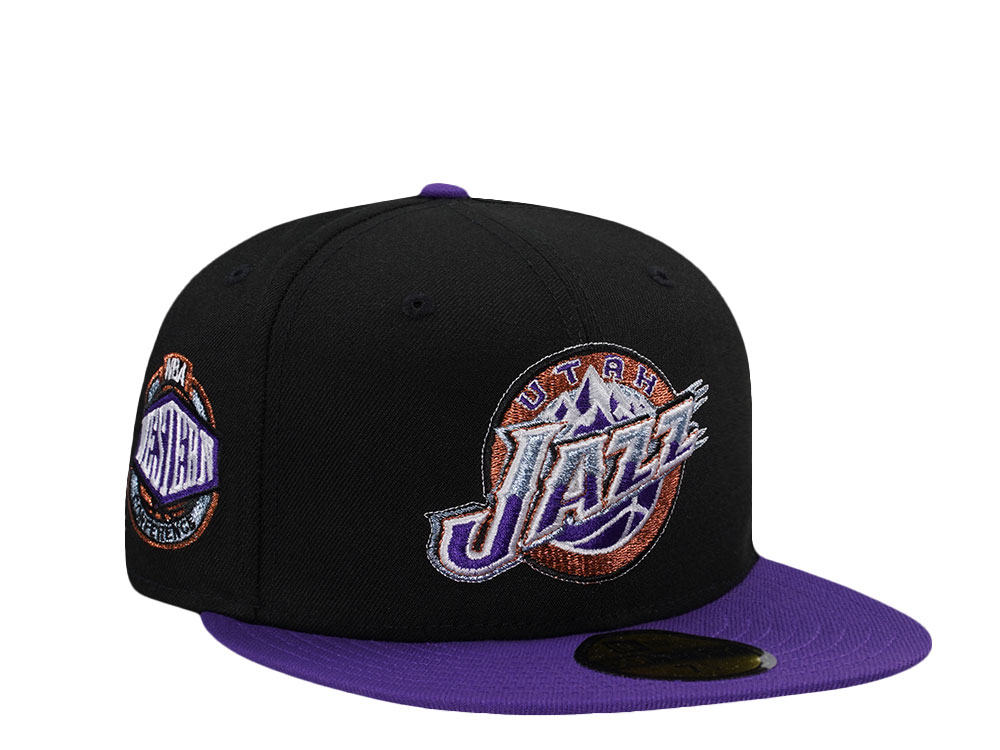 New Era Utah Jazz Western Conference Black Two Tone Edition 59Fifty Fitted Hat