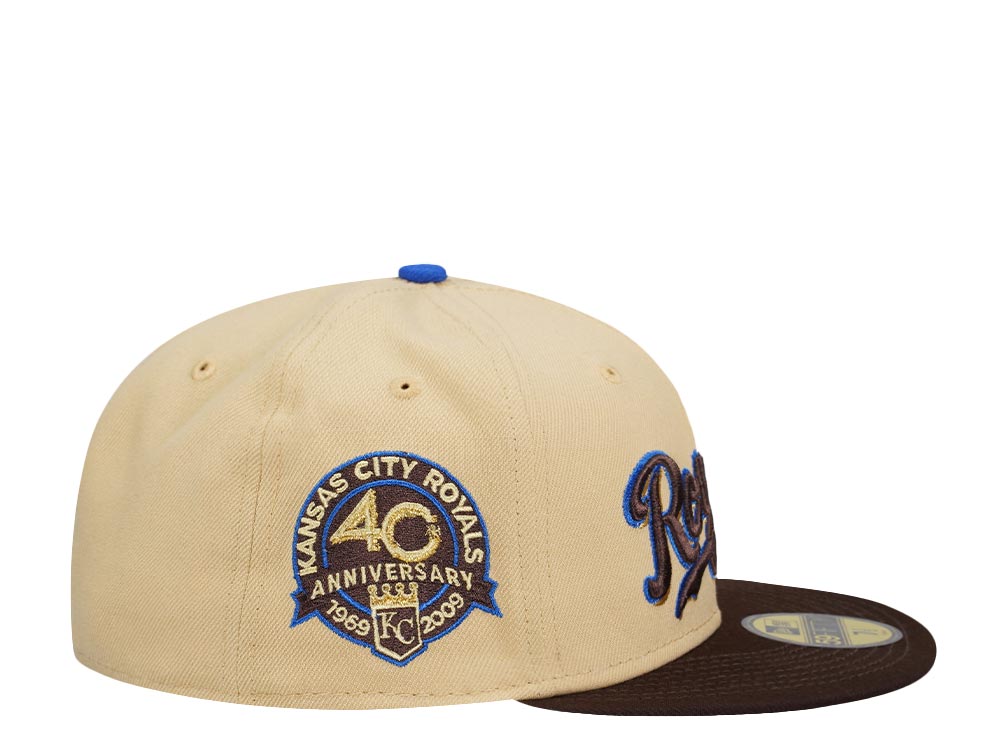 New Era Kansas City Royals 40th Anniversary Vegas Blue Two Tone Edition 59Fifty Fitted Hat