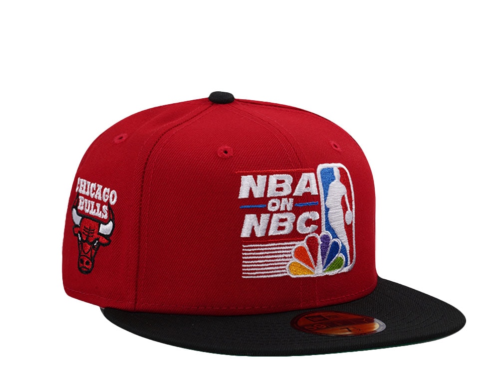 New Era Chicago Bulls NBA On NBC Scarlet Two Tone Edition 59Fifty Fitted Hat