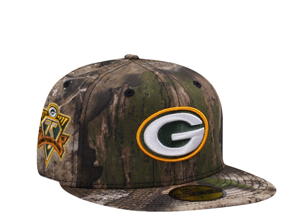 New Era Green Bay Packers 75th Anniversary Realtree APX Prime Edition 59Fifty Fitted Hat