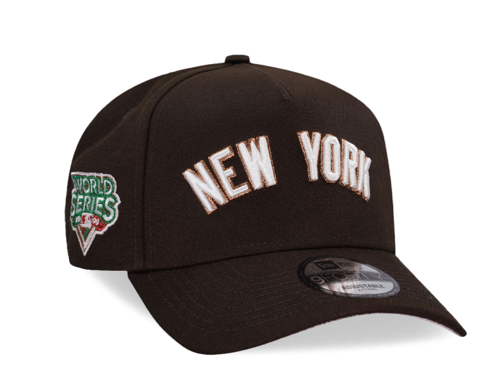 New Era New York Yankees World Series 2009 Burnt Copper Pink Edition 9Forty A Frame Snapback Hat