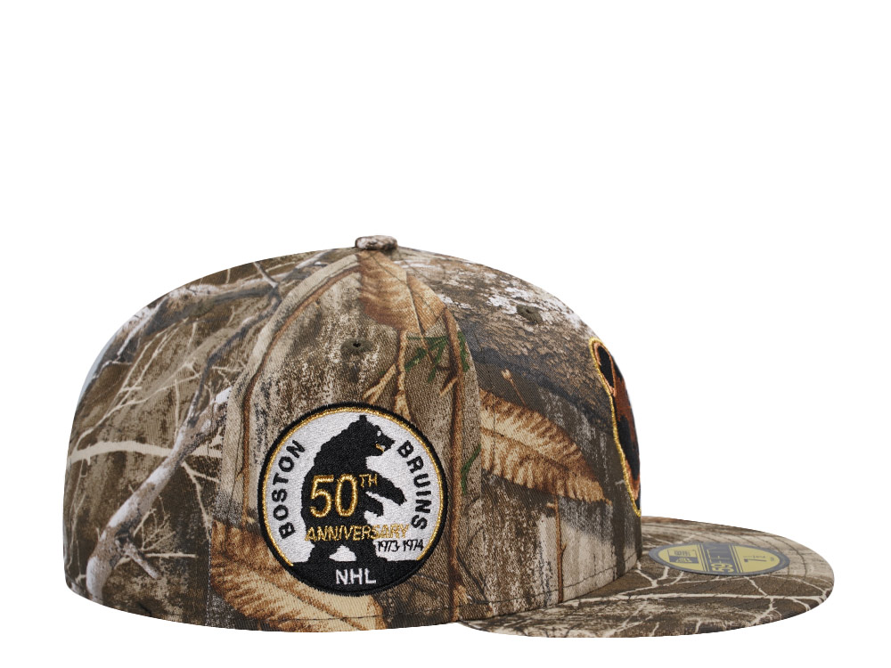 New Era Boston Bruins 50th Anniversary Realtree Prime Edition 59Fifty Fitted Hat