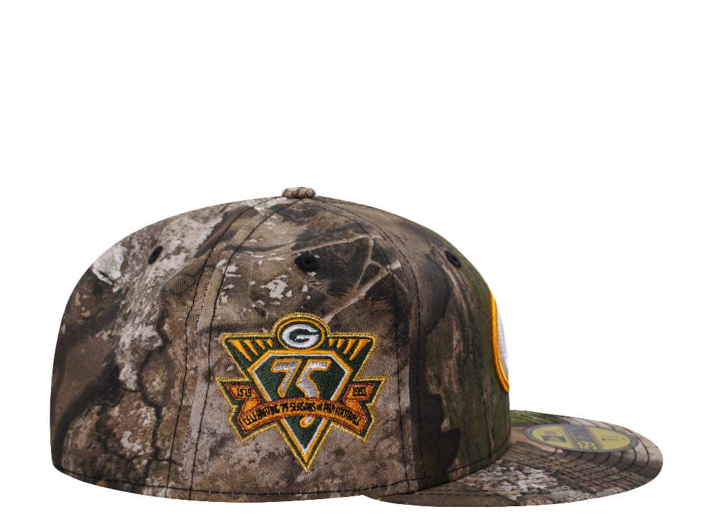 New Era Green Bay Packers 75th Anniversary Realtree APX Prime Edition 59Fifty Fitted Hat