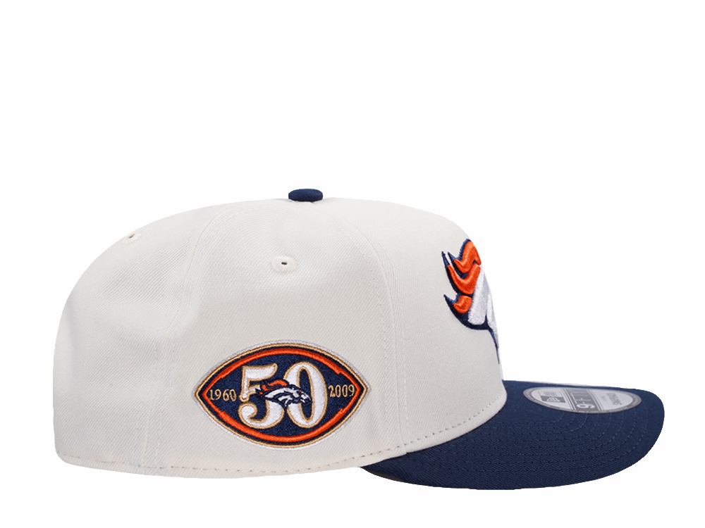 New Era Denver Broncos 50th Anniversary Chrome Two Tone Edition 9Fifty A Frame Snapback Hat