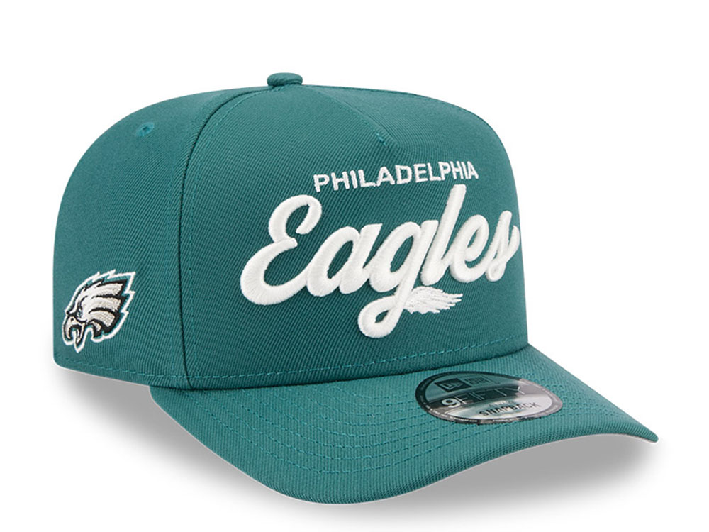 New Era Philadelphia Eagles Local Play Green 9Fifty A Frame Snapback Hat