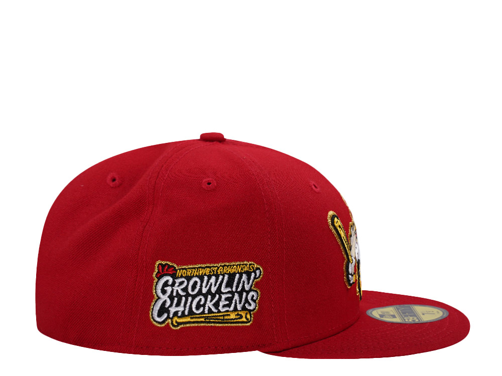 New Era Northwestern Arkansas Naturals Naturals Scarlet Prime Edition 59Fifty Fitted Hat