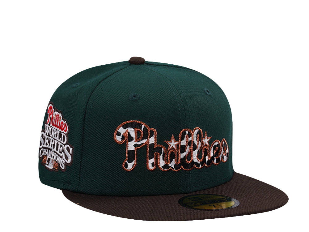 New Era Philadelphia Phillies World Series 2008 Dark Green Two Tone Edition 59Fifty Fitted Hat
