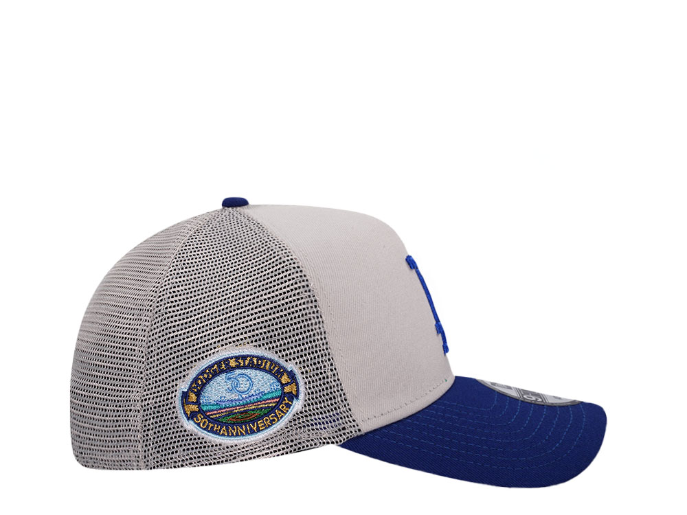 New Era Los Angeles Dodgers Chrome Two Tone A Frame Trucker Snapback Hat