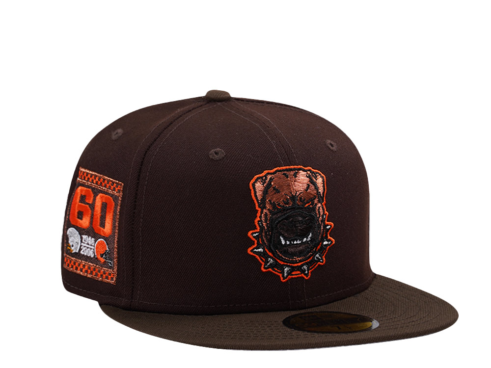 New Era Cleveland Browns 60th Anniversary Burnt Wood Two Tone Edition 59Fifty Fitted Hat