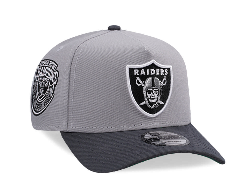 New Era Las Vegas Raiders Super Bowl Champions Gray Two Tone Edition 9Forty A Frame Snapback Hat