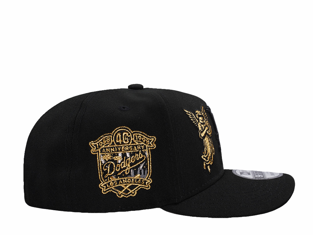 New Era Los Angeles Dodgers 40th Anniversary Angel Black Prime Edition 9Fifty A Frame Snapback Hat
