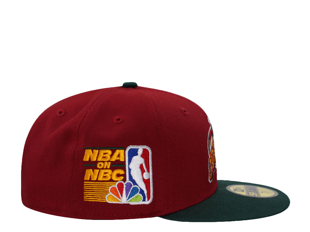 New Era Seattle Supersonics NBA On NBC Maroon Two Tone Edition 59Fifty Fitted Hat