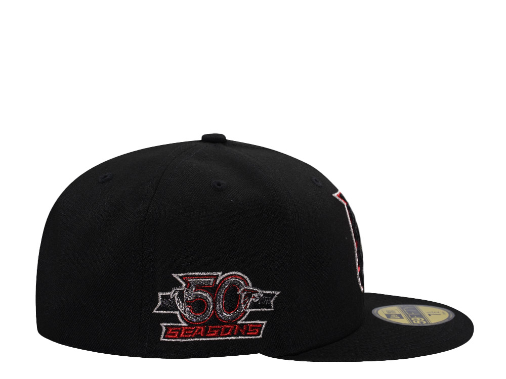 New Era Atlanta Falcons 50th Anniversary Black Prime Edition 59Fifty Fitted Hat