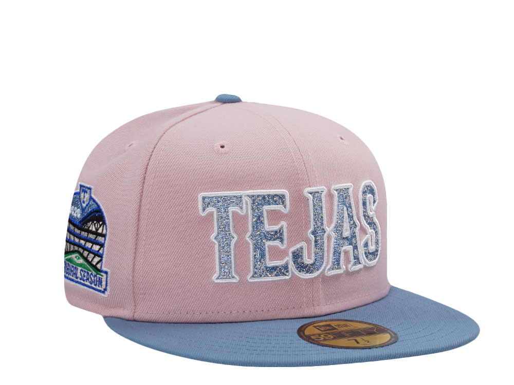 New Era Texas Rangers Inaugural Season 2020 Pink Rouge Two Tone Edition 59Fifty Fitted Hat
