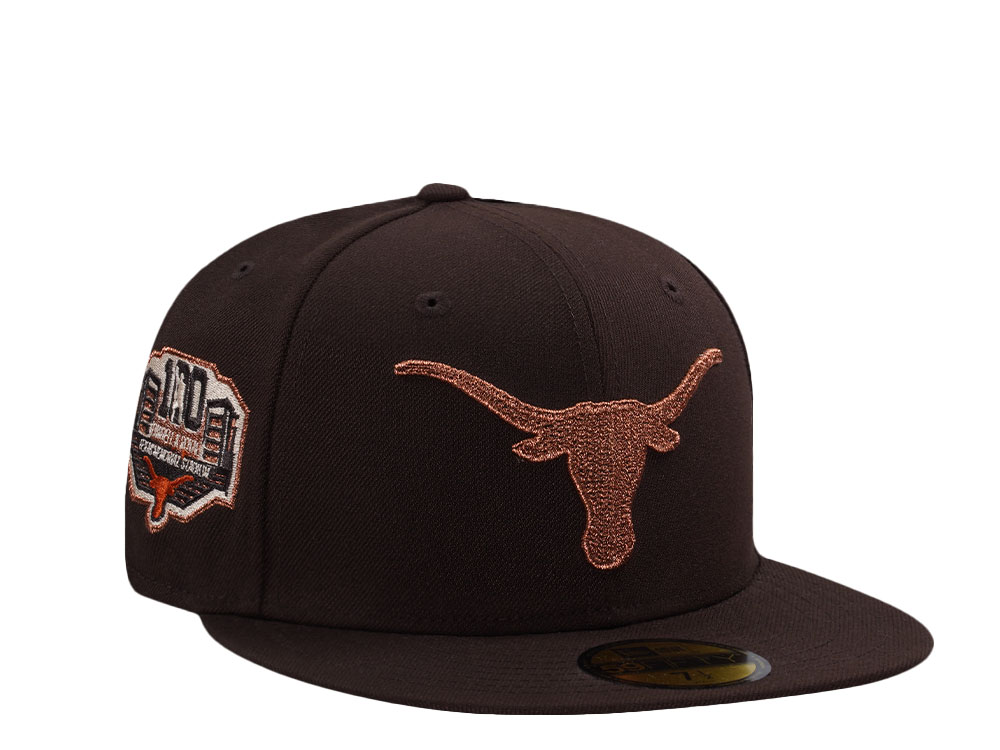 New Era Texas Longhorns 100th Anniversary Burnt Wood Edition 59Fifty Fitted Hat