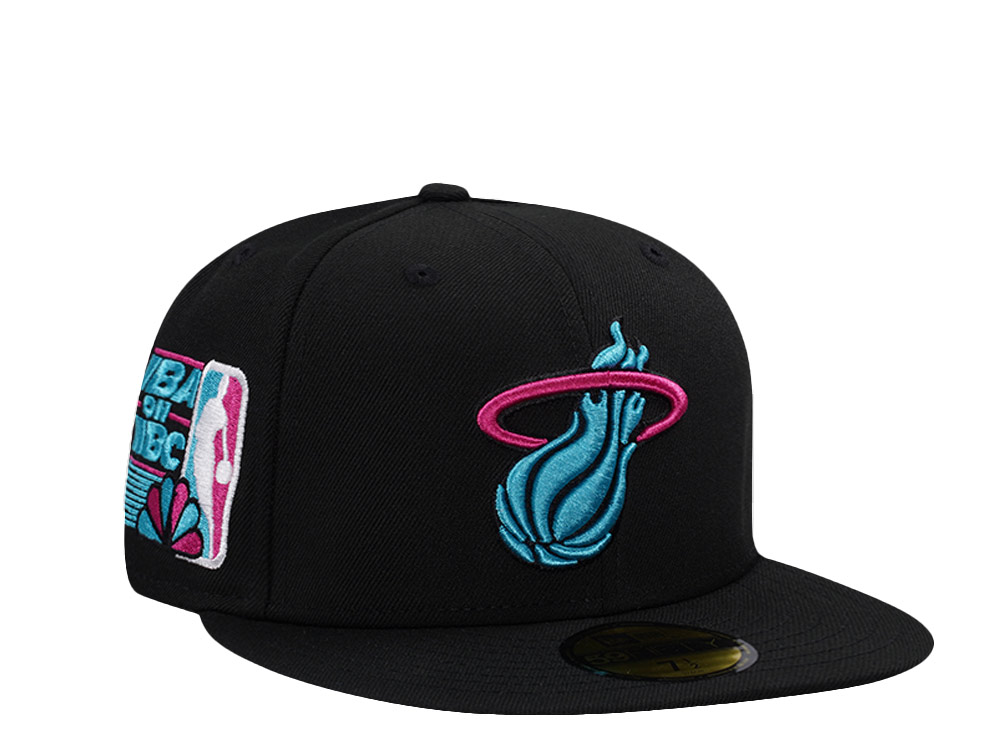 New Era Miami Heat NBA on NBC Black Prime Edition 59Fifty Fitted Hat