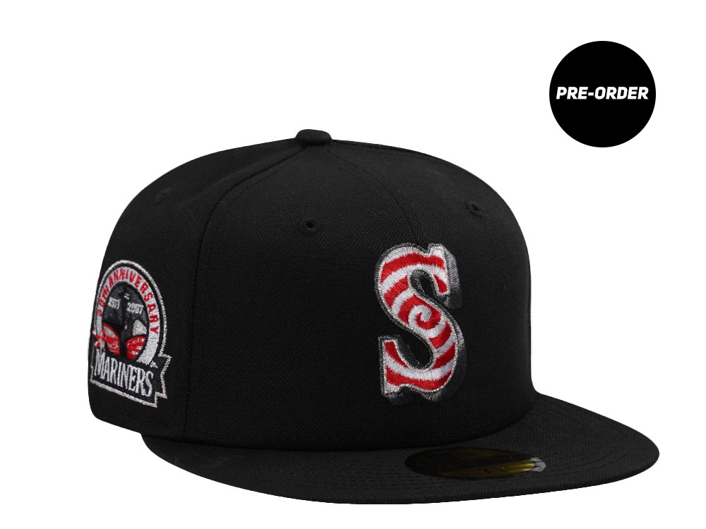 PRE-ORDER New Era Seattle Mariners 30th Anniversary Black Prime Edition 59Fifty Fitted Hat