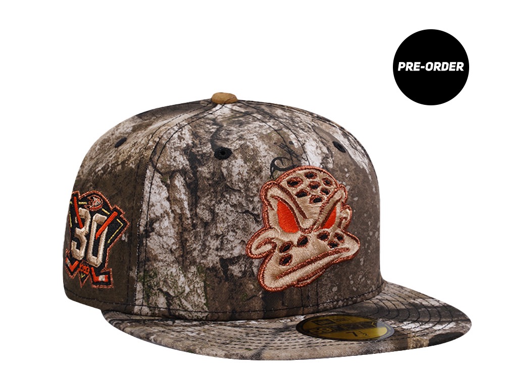 PRE-ORDER New Era Anaheim Ducks 30th Anniversary Realtreee APX Prime Edition 59Fifty Fitted Hat