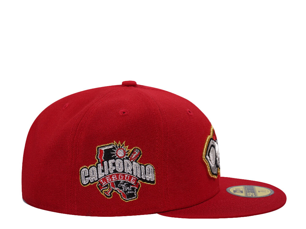 New Era Modesto Athletics Scarlet Prime Edition 59Fifty Fitted Hat