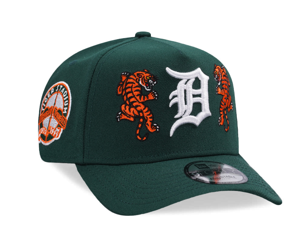 New Era Detroit Tigers Stadium Series Tiger Dark Green Prime Edition 9Forty A Frame Snapback Hat