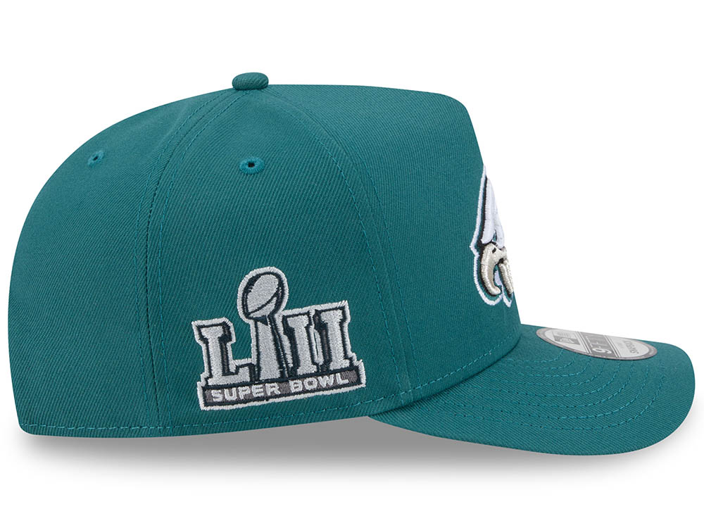 New Era Philadelphia Eagles Super Bowl LII Dark Green 9Fifty A Frame Snapback Hat