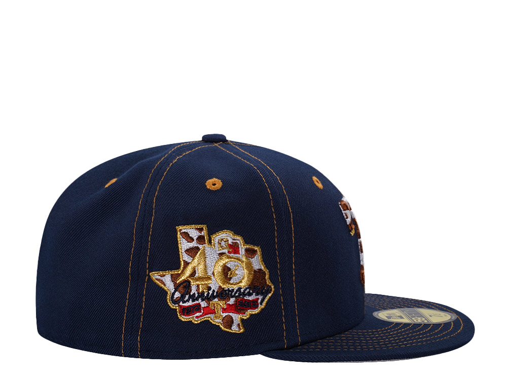 New Era Texas Rangers 40th Anniversary Ocean Blue Prime Edition 59Fifty Fitted Hat