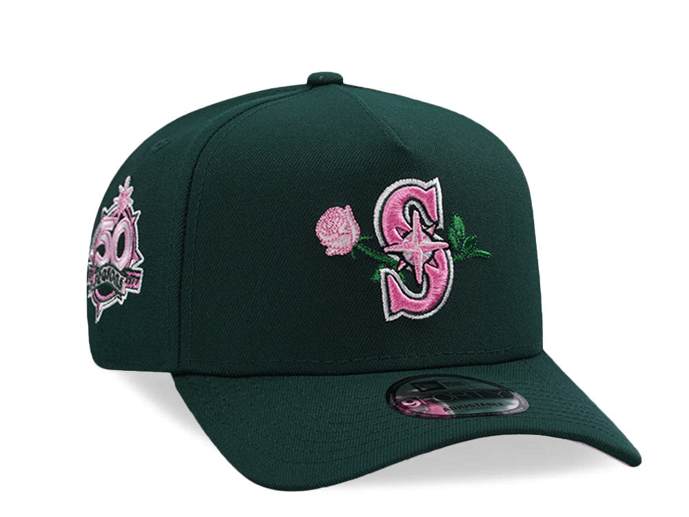 New Era Seattle Mariners 50th Anniversary Dark Green Prime Edition 9Forty A Frame Snapback Hat