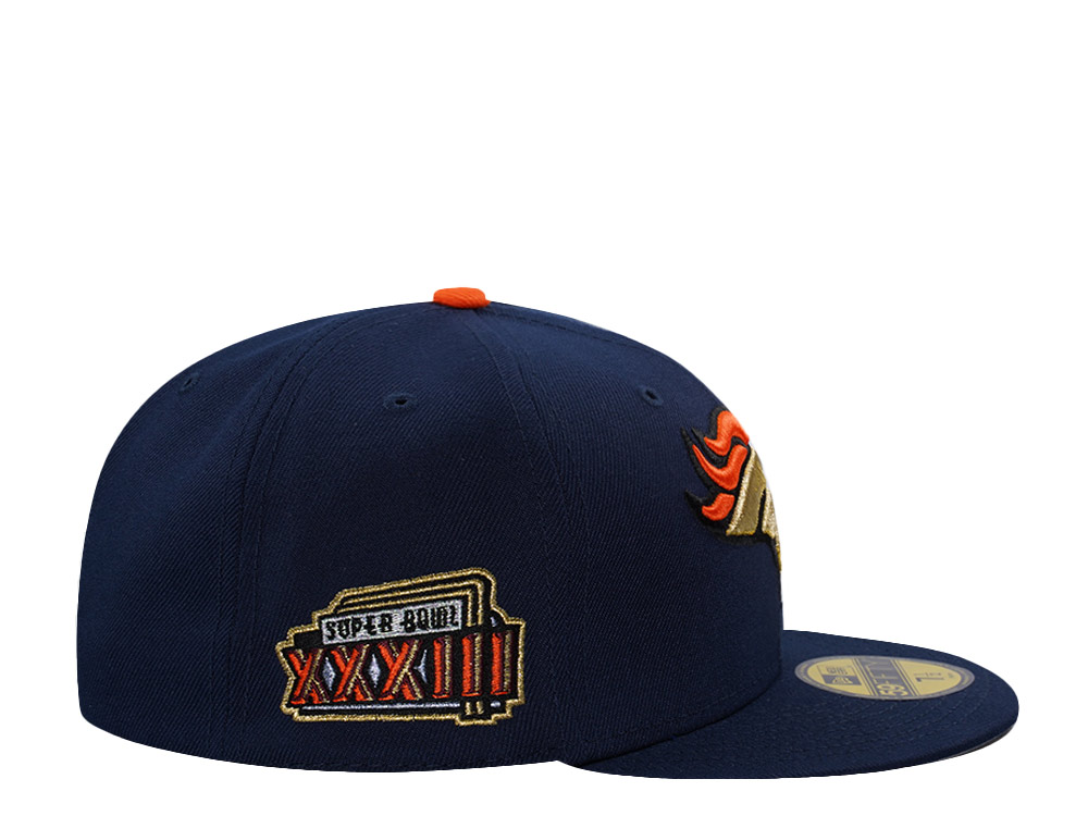 New Era Denver Broncos Super Bowl XXXIII Ocean Blue Prime 59Fifty Fitted Hat