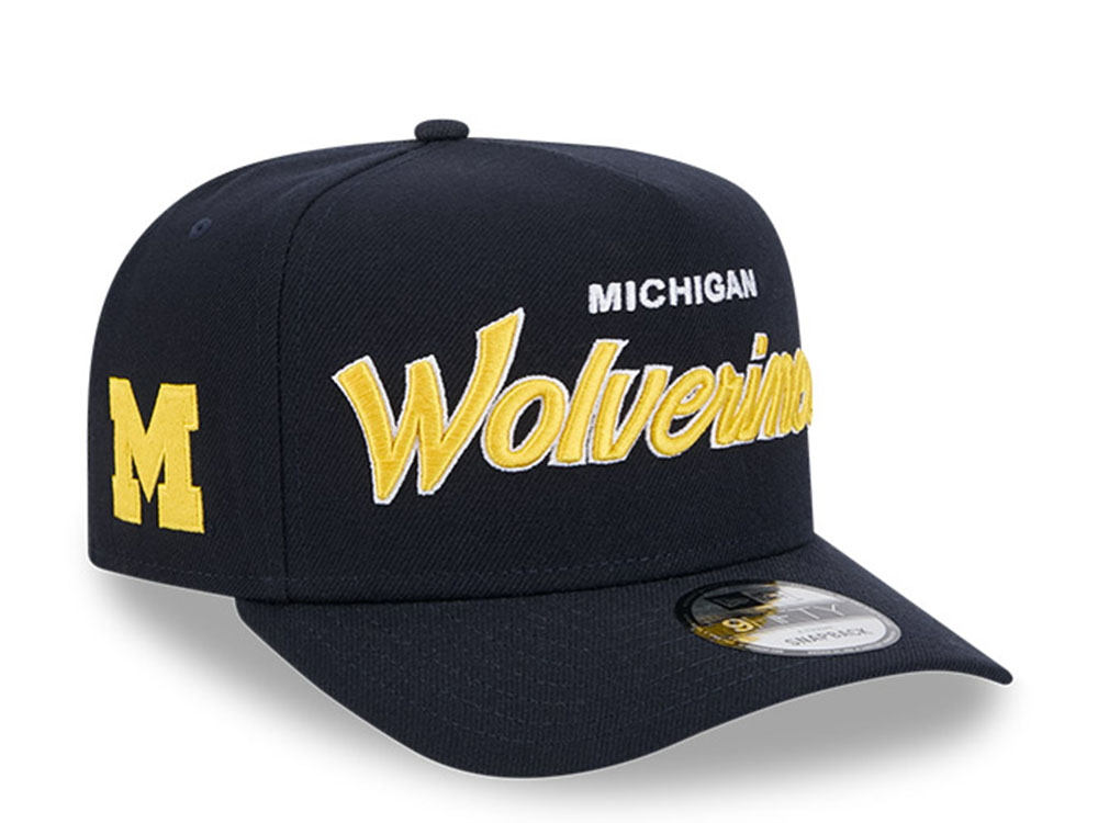 New Era Michigan Wolverines Navy 9Fifty A Frame Snapback Hat