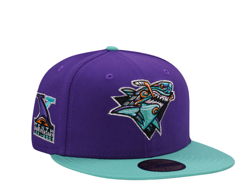 New Era San Jose Sharks 10th Anniversary Purple Flash Two Tone Edition 59Fifty Fitted Hat