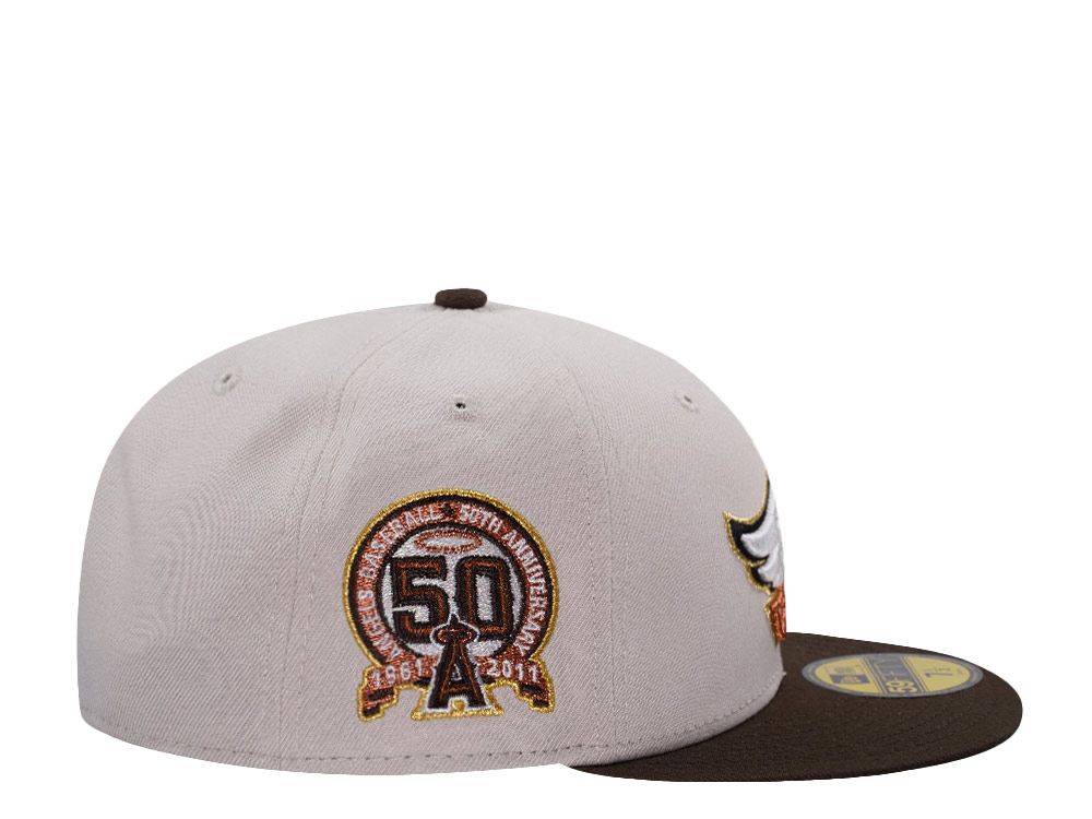 New Era Anaheim Angels 50th Anniversary Stone Two Tone Edition 59Fifty Fitted Hat