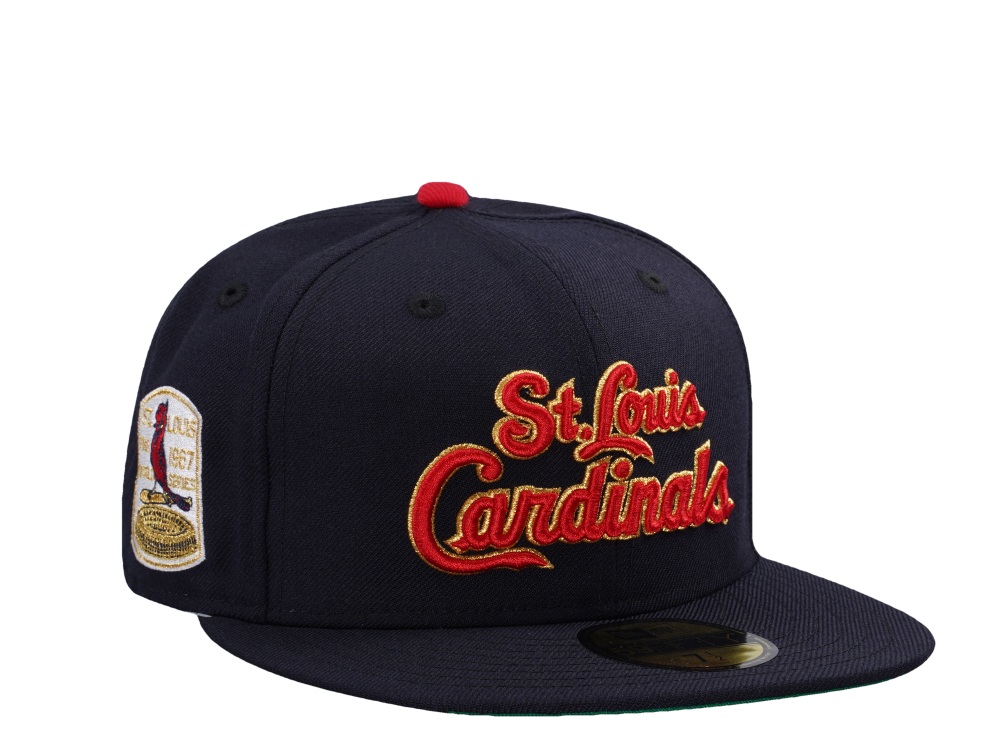 New Era St. Louis Cardinals World Series 1967 Script Wool Navy Throwback Edition 59Fifty Fitted Hat