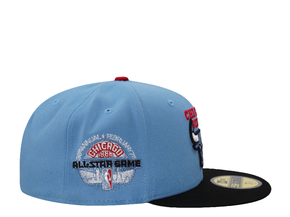 New Era Chicago Bulls All Star Game 1988 Sky Blue Two Tone Edition 59Fifty Fitted Hat