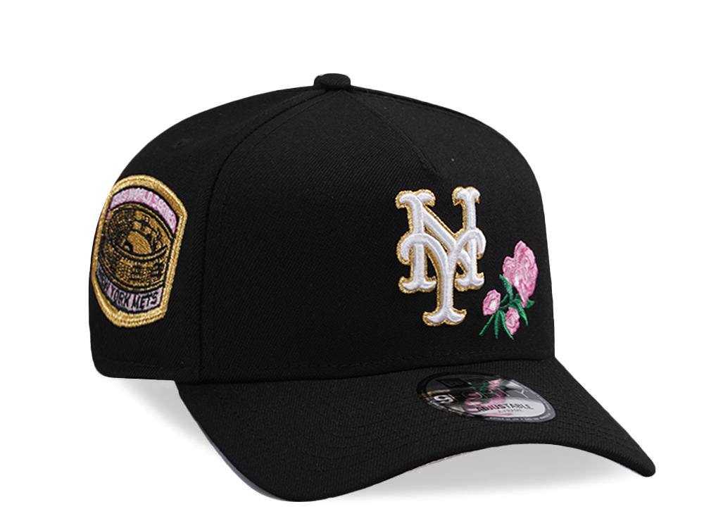 New Era New York Mets World Series 1969 Black Prime Edition 9Forty A Frame Snapback Hat
