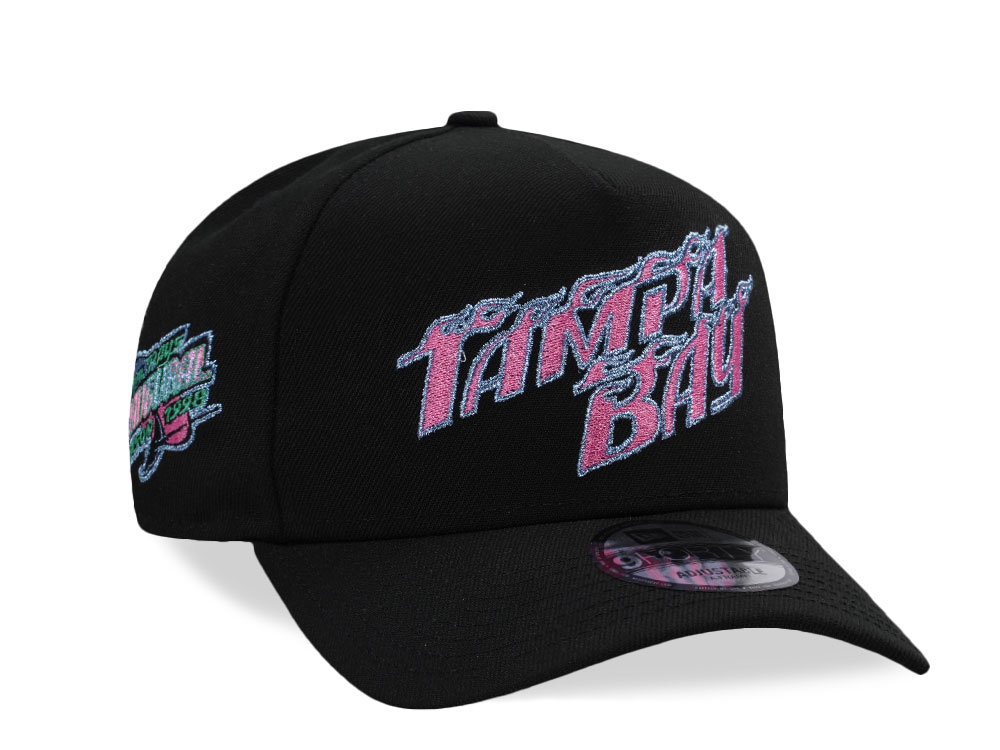 New Era Tampa Bay Rays Inaugural Season Black Prime Edition 9Forty A Frame Snapback Hat