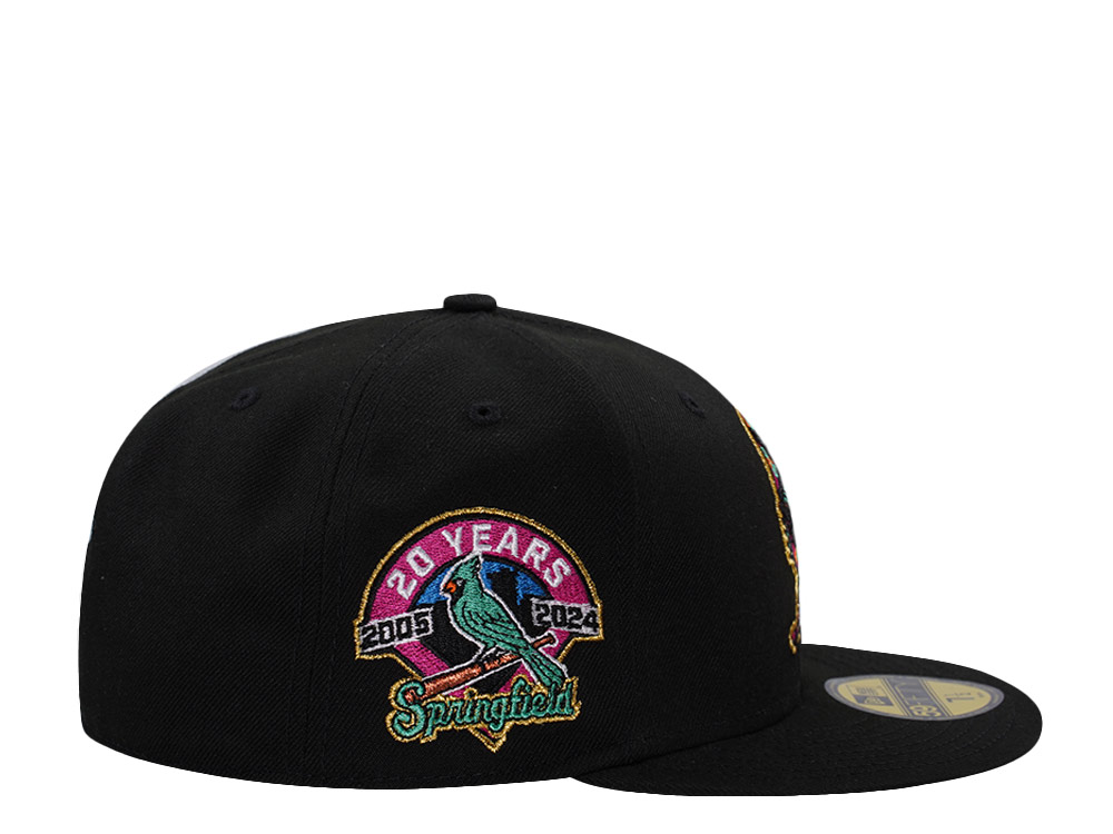 New Era Springfield Cardinals 20th Anniversary Black Prime Edition 59Fifty Fitted Hat