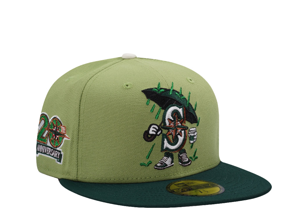 PRE-ORDER New Era Seattle Mariners 20th Anniversary Green Two Tone Edition 59Fifty Fitted Hat