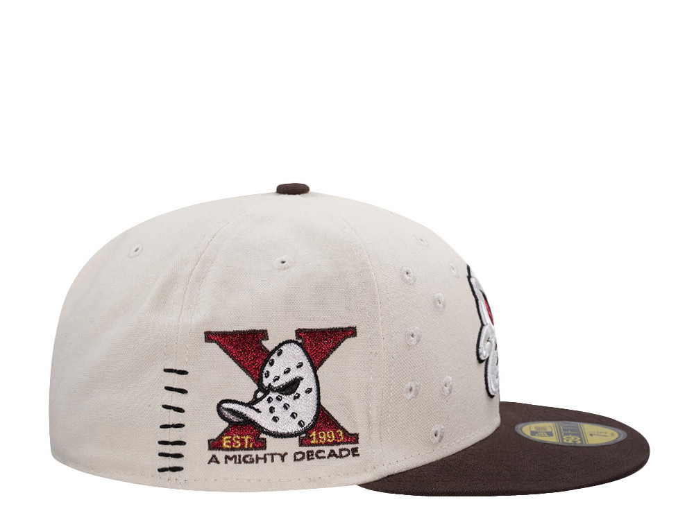 New Era Anaheim Ducks 10th Anniversary Canvas Chrome Two Tone Horror Edition 59Fifty Fitted Hat
