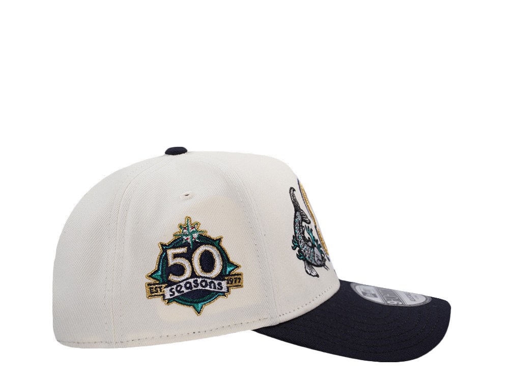 New Era Seattle Mariners 50th Anniversary Koi Chrome Two Tone Edition 9Forty A Frame Snapback Hat