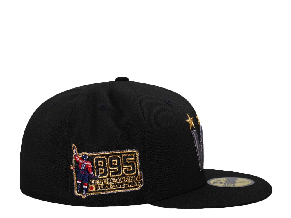 New Era Washington Capitals All Time Goals Leader Liquid Titanium Edition 59Fifty Fitted Hat