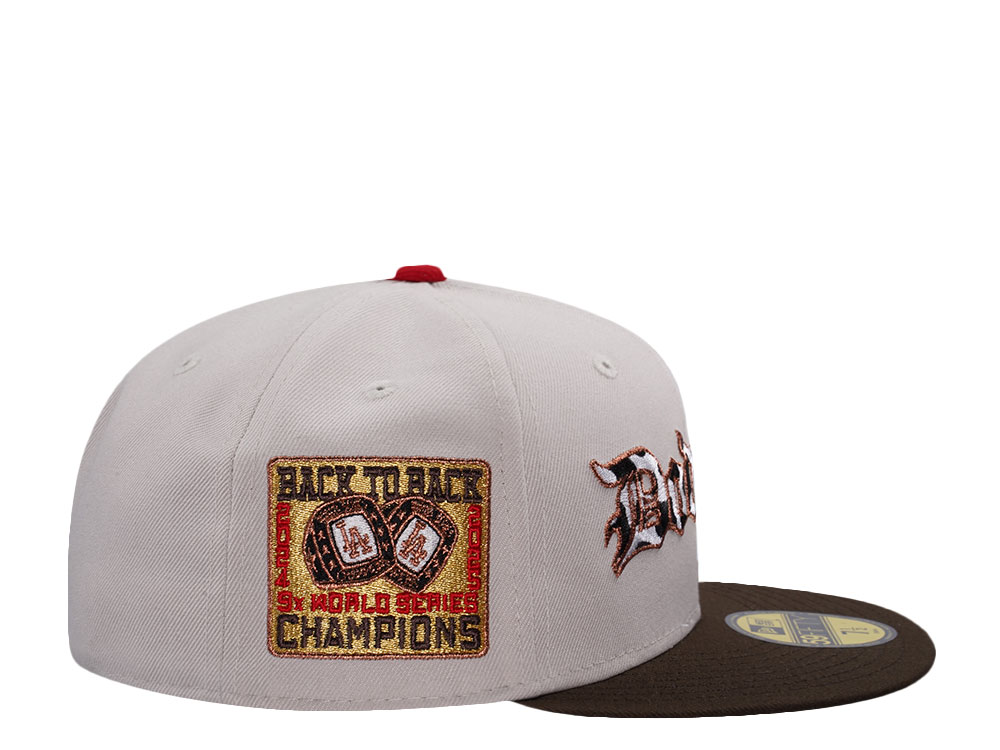 New Era Los Angeles Dodgers World Series 2025 Stone Two Tone 59Fifty Fitted Hat