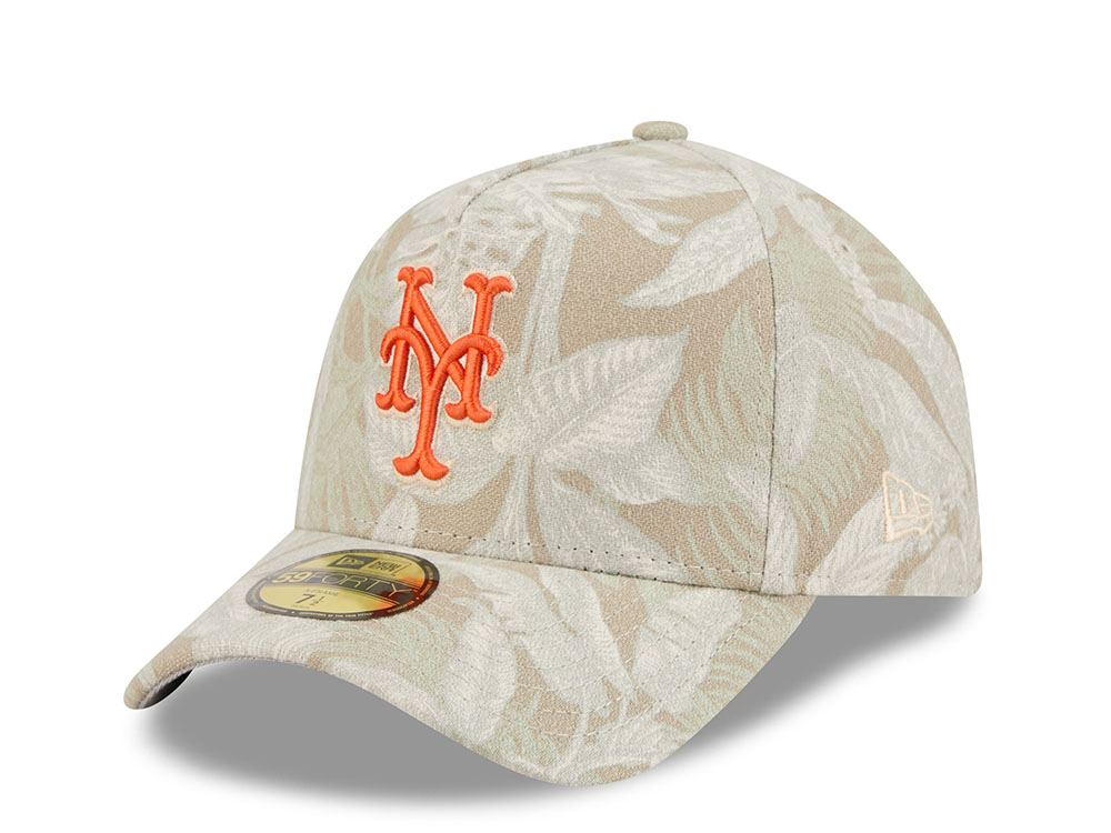 New Era X Three Looms New York Mets Stone Leafy Palm 59Forty A Frame Fitted Hat