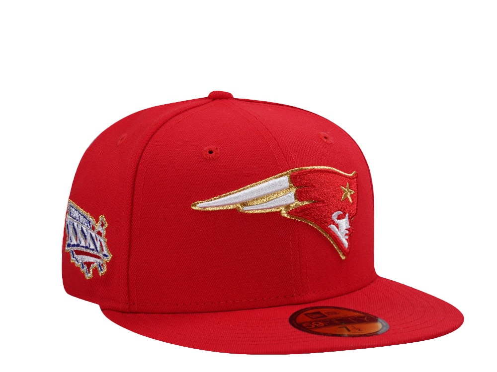 New Era New England Patriots Super Bowl XXXVI Red Prime Edition 59Fifty Fitted Hat