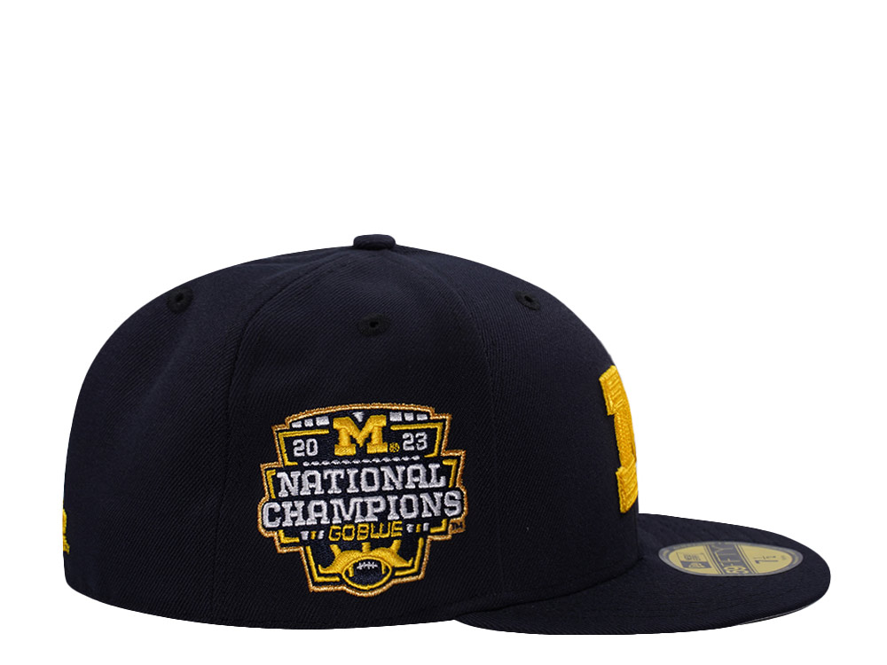 New Era Michigan Wolverines National Champions 2023 Navy Prime Edition 59Fifty Fitted Hat